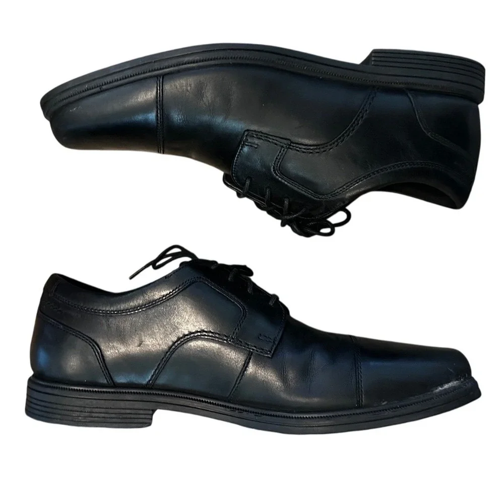 Rockport‎ Black Leather Dress Shoes Mens 11